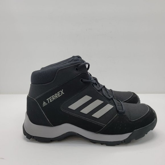 Adidas Terrex Hyperhiker Mid Youth Hiking Shoes Core Black Grey FX4186 US Size 6 - Picture 1 of 8